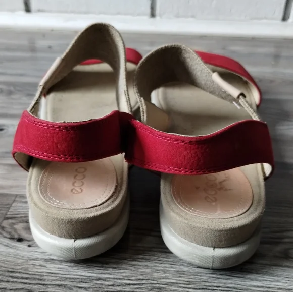 ECCO Damara Sandal Chile Red/Powder Size 41 US 10-10.5 - Picture 3 of 5